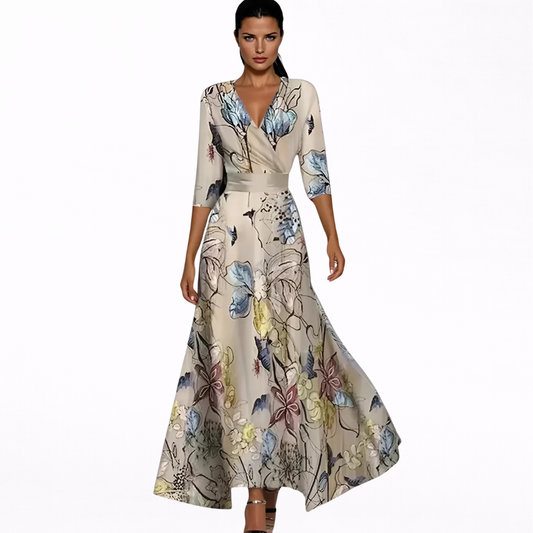 Vestido Emilia | Maxi Floral Elegante y Favorecedor