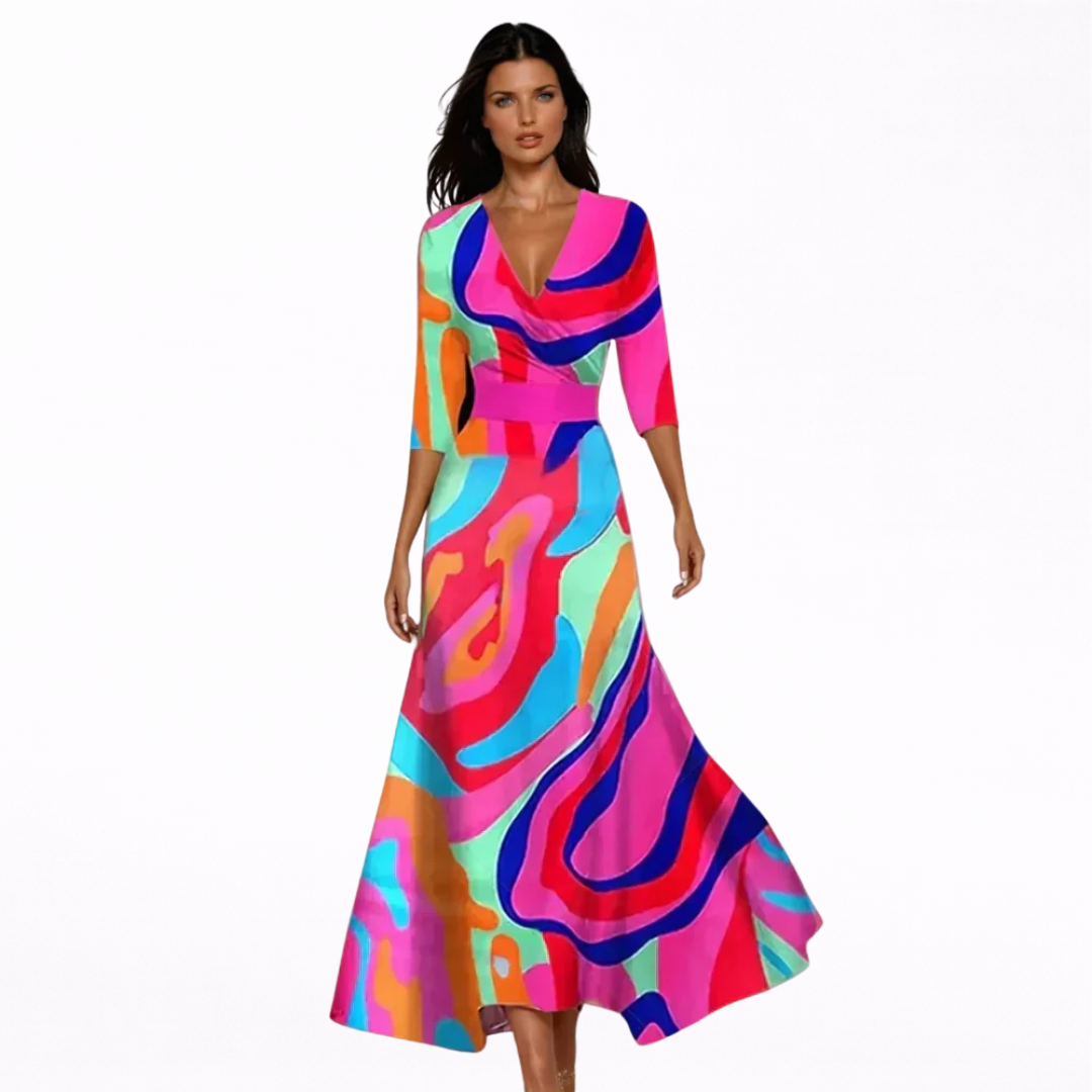 Vestido Emilia | Maxi Floral Elegante y Favorecedor