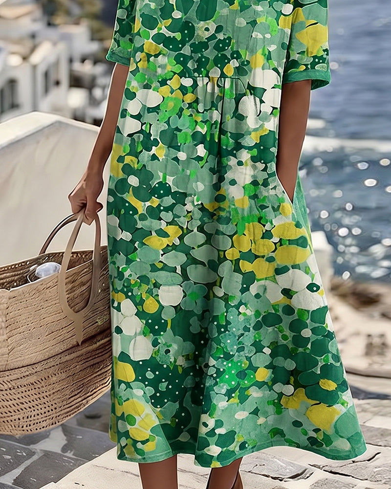 Alma | Vestido Fluido con Estampado