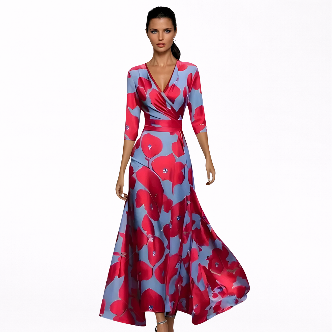 Vestido Emilia | Maxi Floral Elegante y Favorecedor