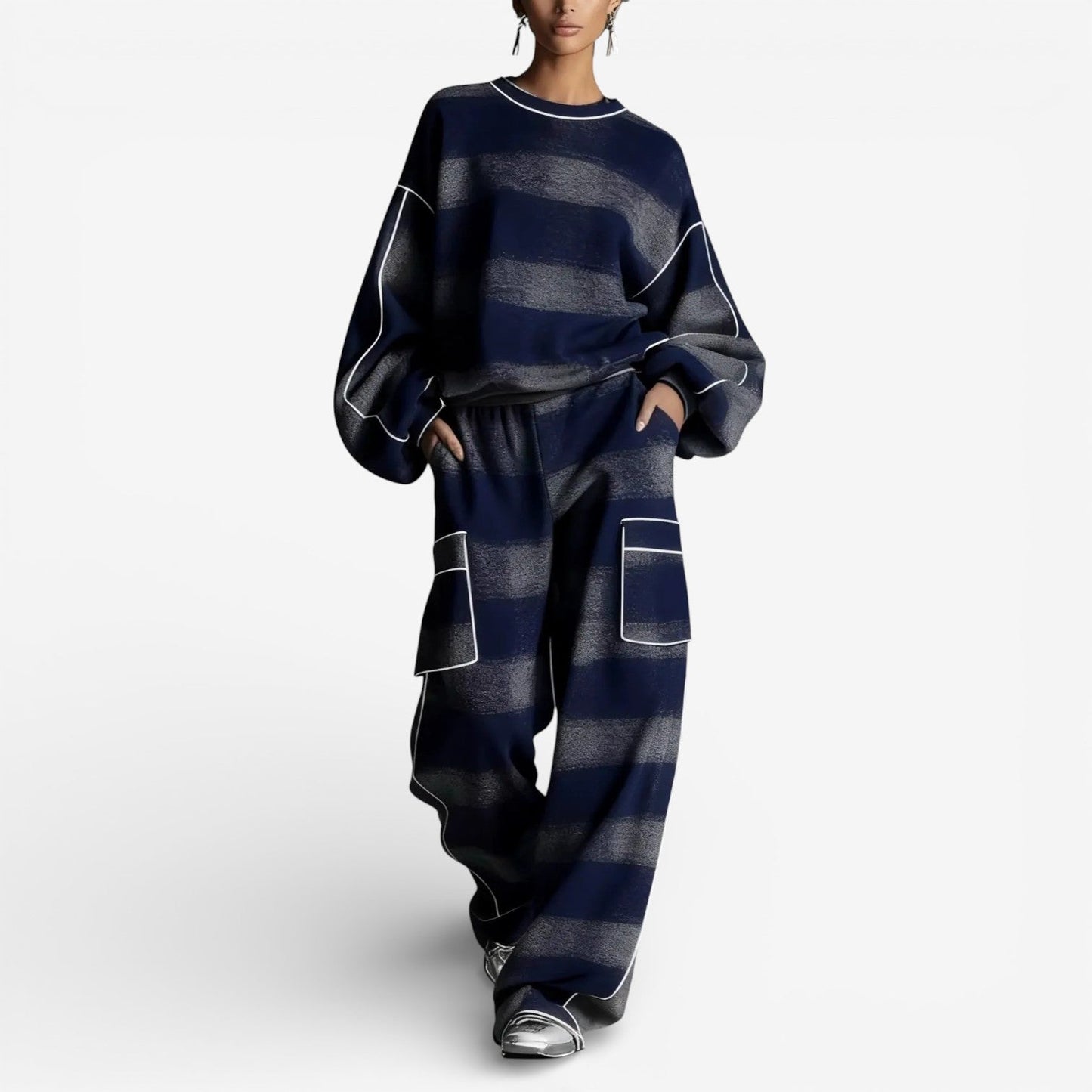 Conjunto Vera | Punto Oversize a Rayas
