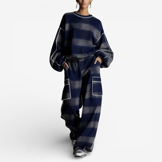 Conjunto Vera | Punto Oversize a Rayas