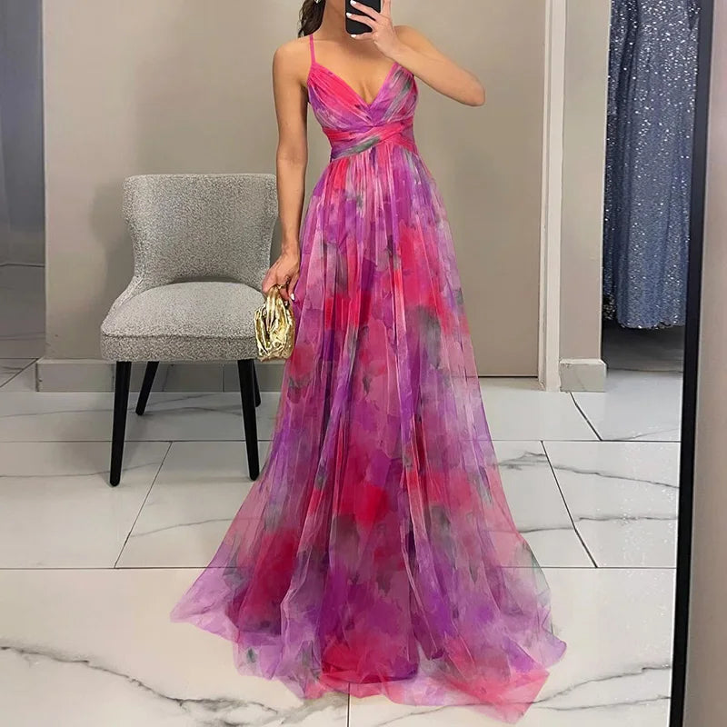 Vestido Giselle | Maxi Floral Elegante y Ultrafluido
