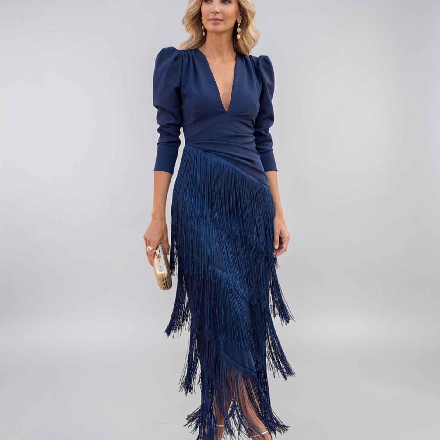 Vestido Sofía | Con Flecos Elegantes que Estilizan
