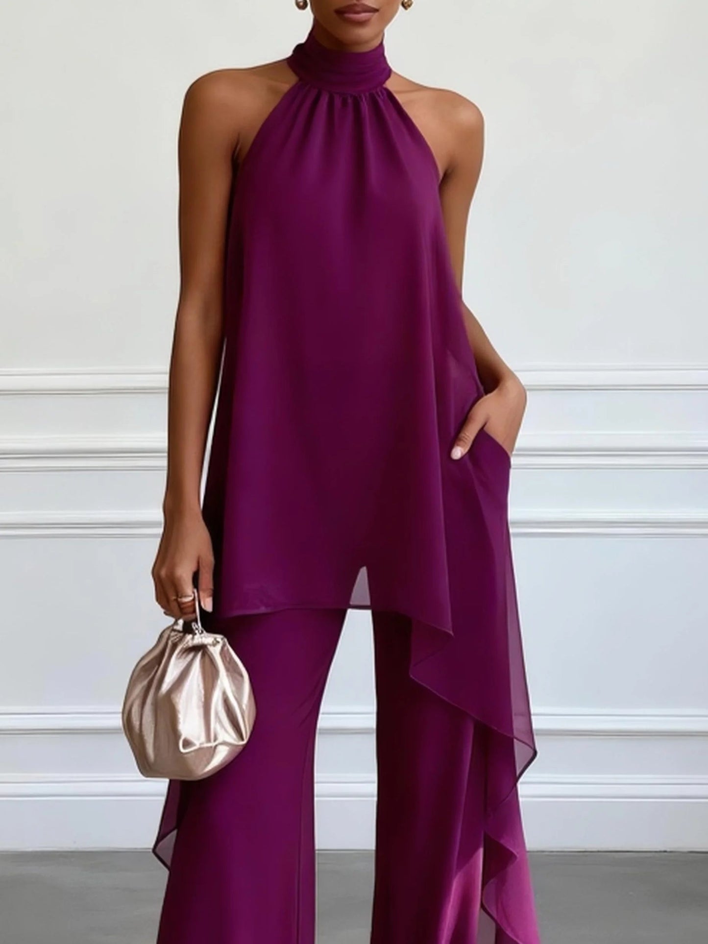 Conjunto Viola | Elegante y Cómodo con Pantalón y Espalda Descubierta