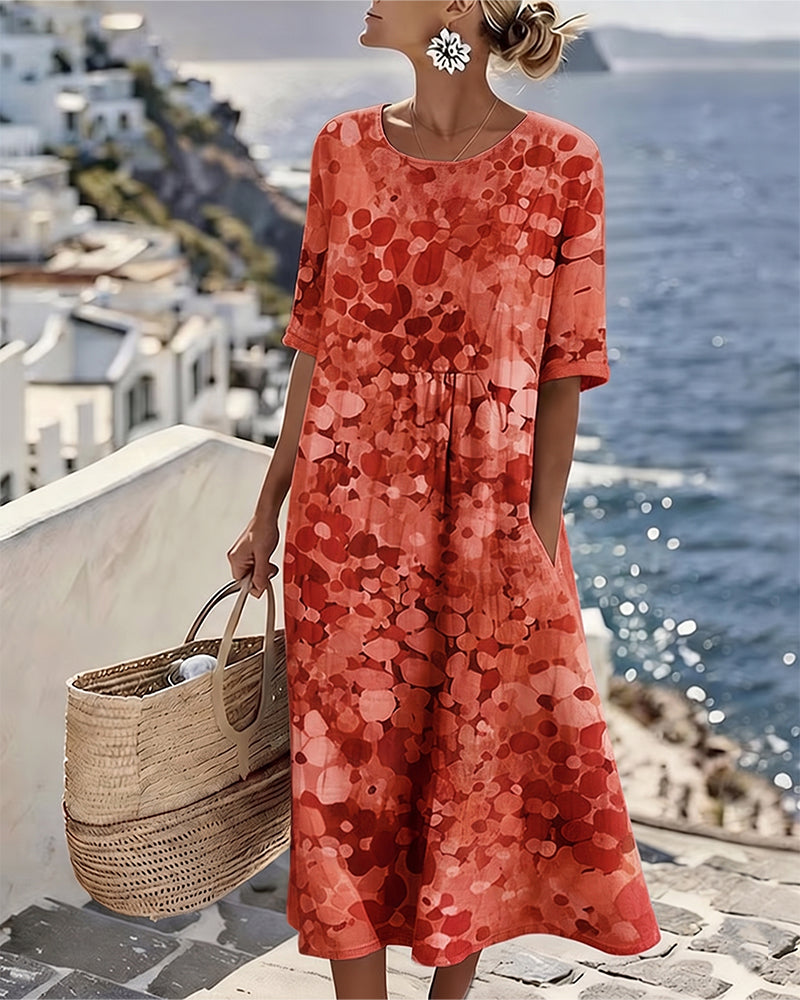 Alma | Vestido Fluido con Estampado