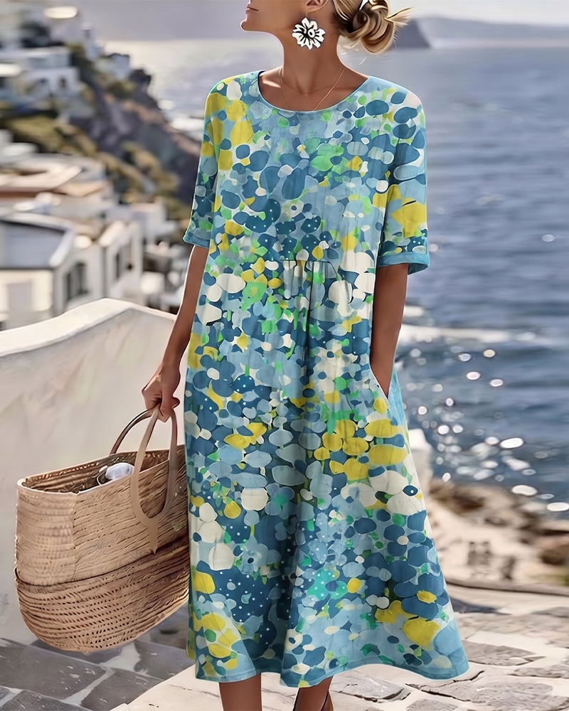 Alma | Vestido Fluido con Estampado