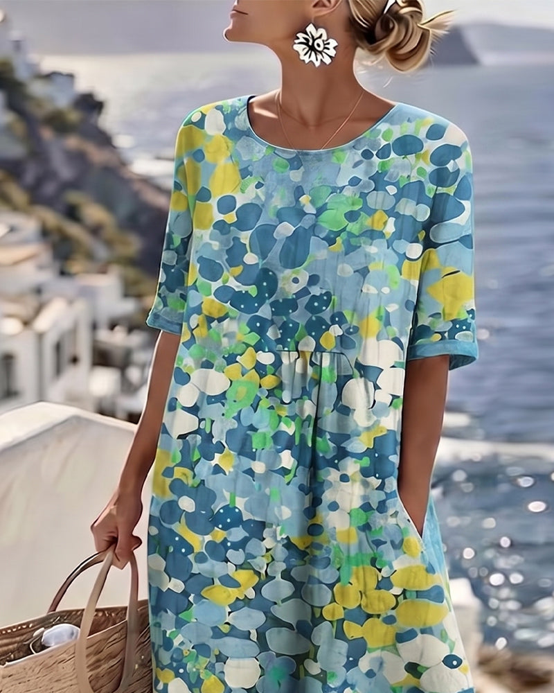 Alma | Vestido Fluido con Estampado